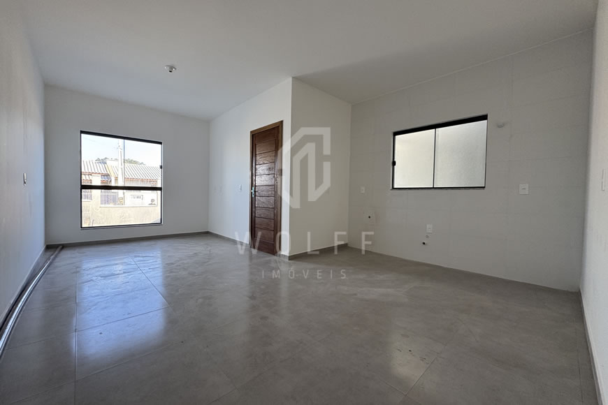 JD1612 - Casa Geminada com Passagem Lateral e Fachada Moderna