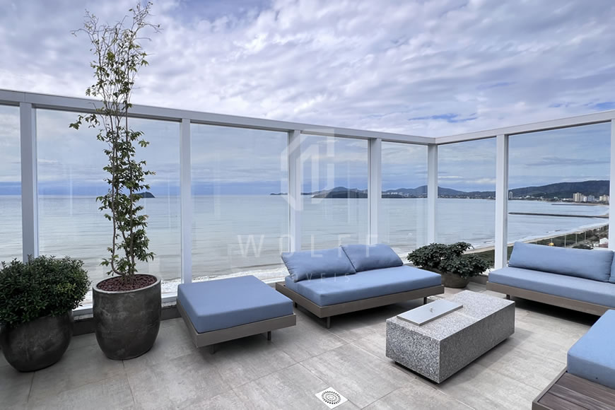 JD1625 - Apartamento com Vista Mar Deslumbrante Finamente Mobiliado