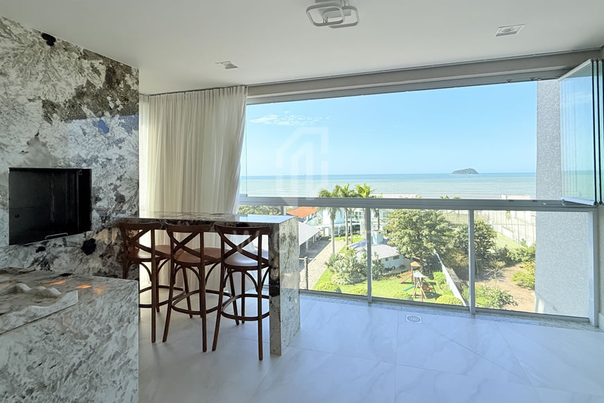 JD1625 - Apartamento com Vista Mar Deslumbrante Finamente Mobiliado