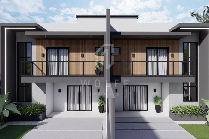 JD1628 - Sobrado Geminado a apenas 150m da Praia