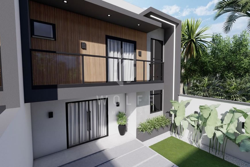 JD1628 - Sobrado Geminado a apenas 150m da Praia