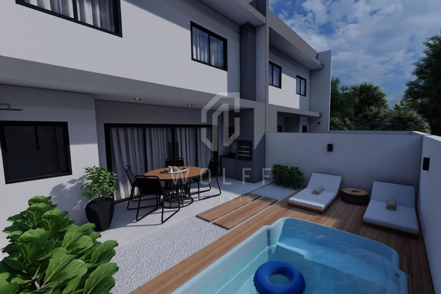 JD1628 - Sobrado Geminado a apenas 150m da Praia