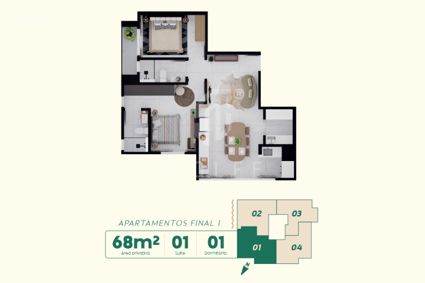 JD1630 - Apartamentos compactos em ótima localização no bairro Itajuba