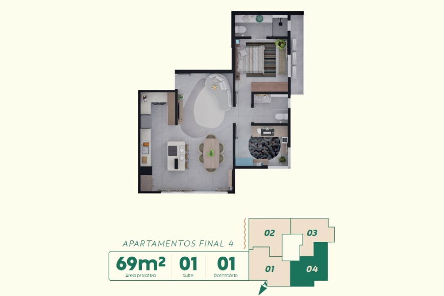 JD1630 - Apartamentos compactos em ótima localização no bairro Itajuba