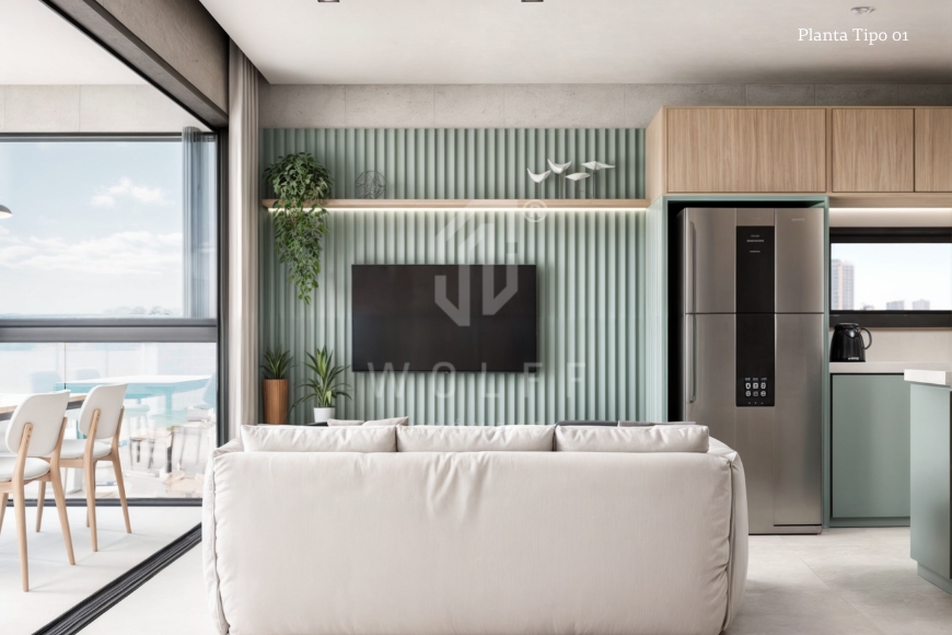 JD1634 - Apartamento a 80 metros da praia no Itacolomi