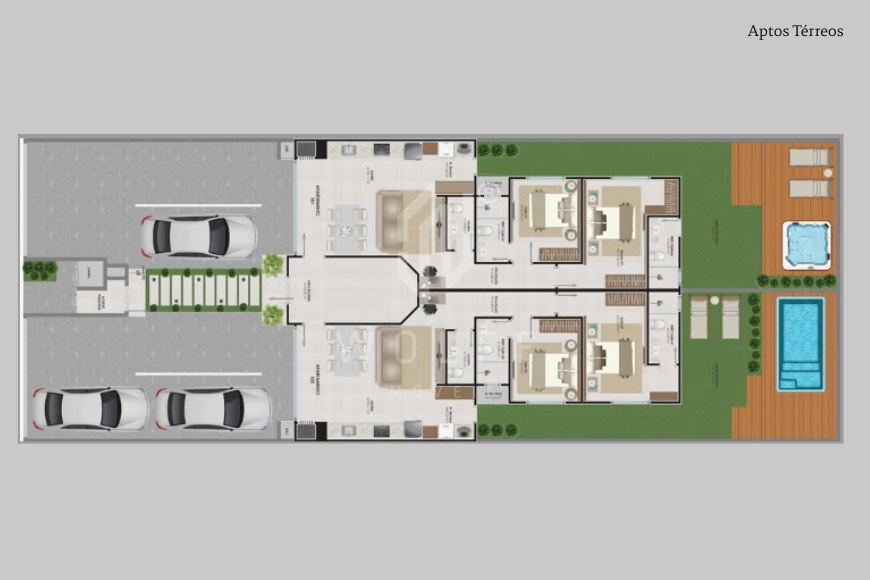 JD1635 - Apartamentos a 600 metros da praia no Bairro Itacolomi