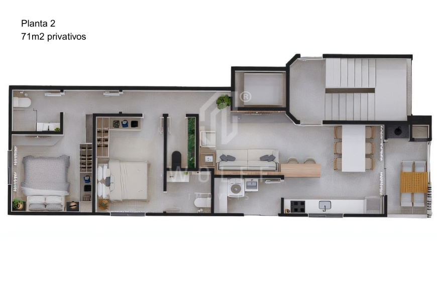 JD1639 - Apartamentos com 2 suítes no bairro Itacolomi