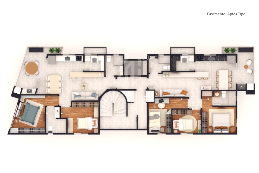 JD1640 - Apartamentos a 400 metros da praia no Centro