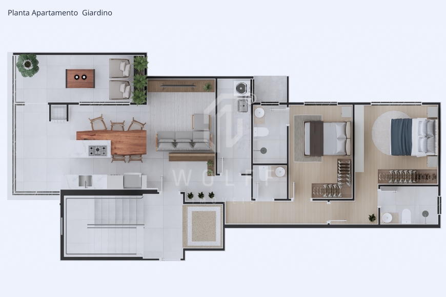 JD1649 - Apartamentos a 100 metros da praia