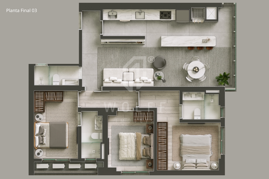 JD1650 - Apartamentos com Vista Panorâmica