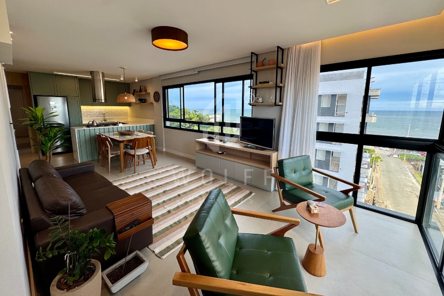 JD1662 - Apartamento semimobiliado na quadra mar