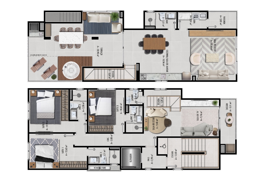 JD1683 - Apartamentos a 450 metros da praia no bairro Itacolomi
