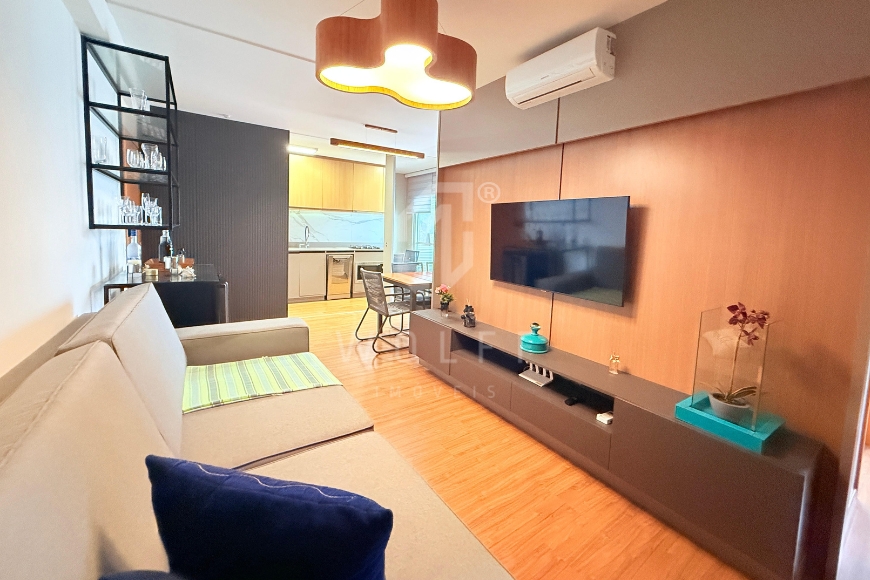 JD1694 - Apartamento Pé na Areia Mobiliado