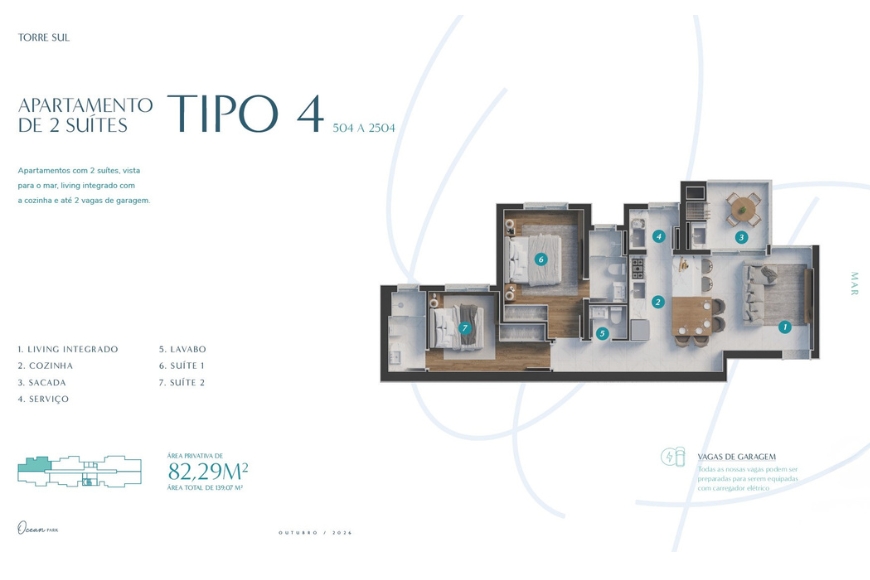 JD1698 - Apartamento com 2 suítes no centro