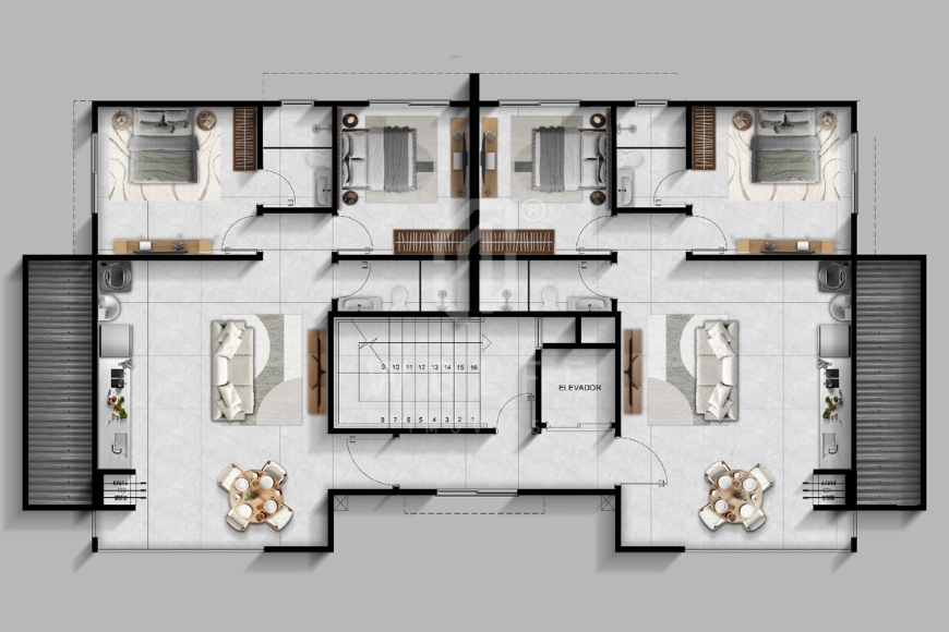JD1702 - Apartamentos com privacidade e conforto