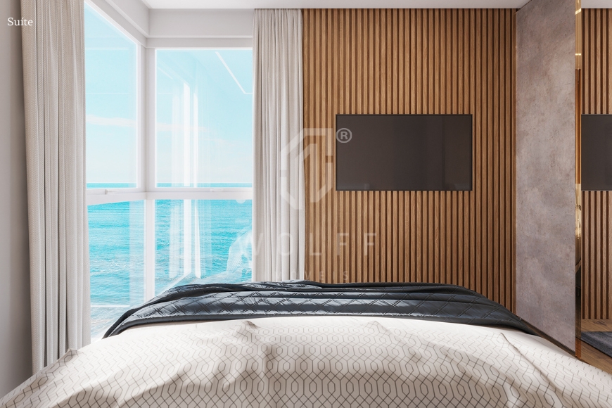 JD1723 - Apartamento com linda vista Mar no Tabuleiro