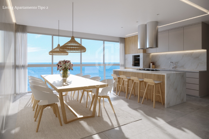 JD1723 - Apartamento com linda vista Mar no Tabuleiro