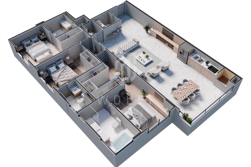 JD1748 - Apartamento com 03 Suítes na Quadra Mar