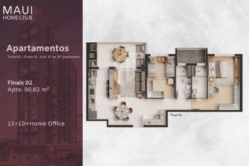 JD1767 - Apartamento a 250 metros do mar no Itacolomi 