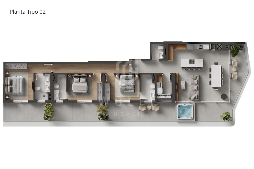 JD1769 - Apartamentos que te conectam com o mar na Praia de Armação