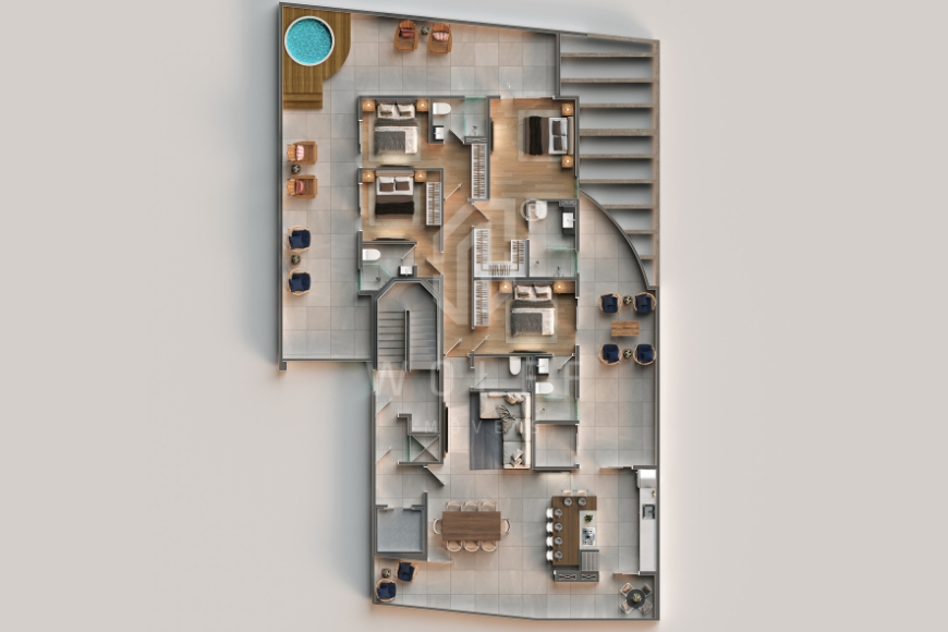 JD1783 - Apartamentos com 04 suítes no Centro