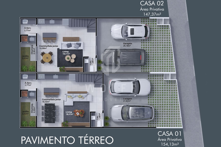 JD716 - Sobrado de Alto Padrão a 270 metros da Praia