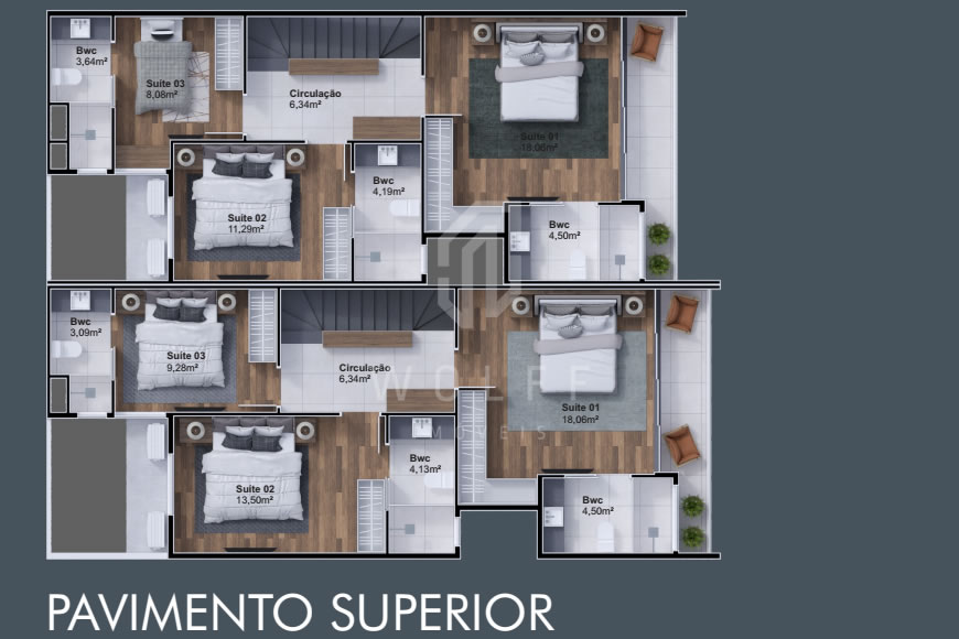 JD716 - Sobrado de Alto Padrão a 270 metros da Praia