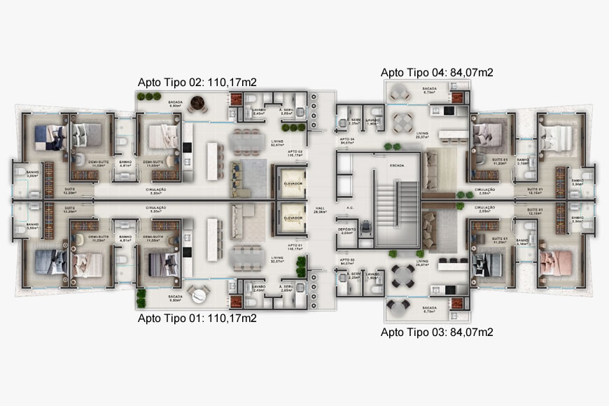 JD752 - Apartamentos a 200 metros da Praia para quem prioriza o bem estar