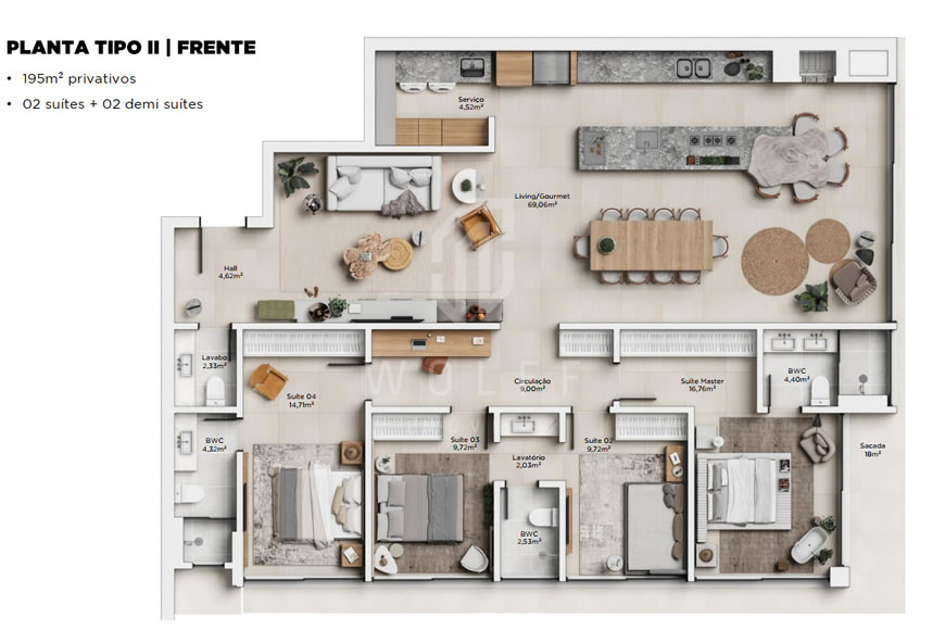 JD808 - RHODES -  Apartamentos a partir de 145m² no Centro