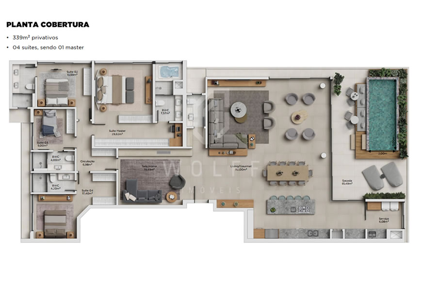 JD808 - RHODES -  Apartamentos a partir de 145m² no Centro