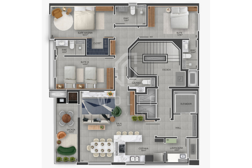 JD812 - Eleven International Residence - Apartamento um por andar