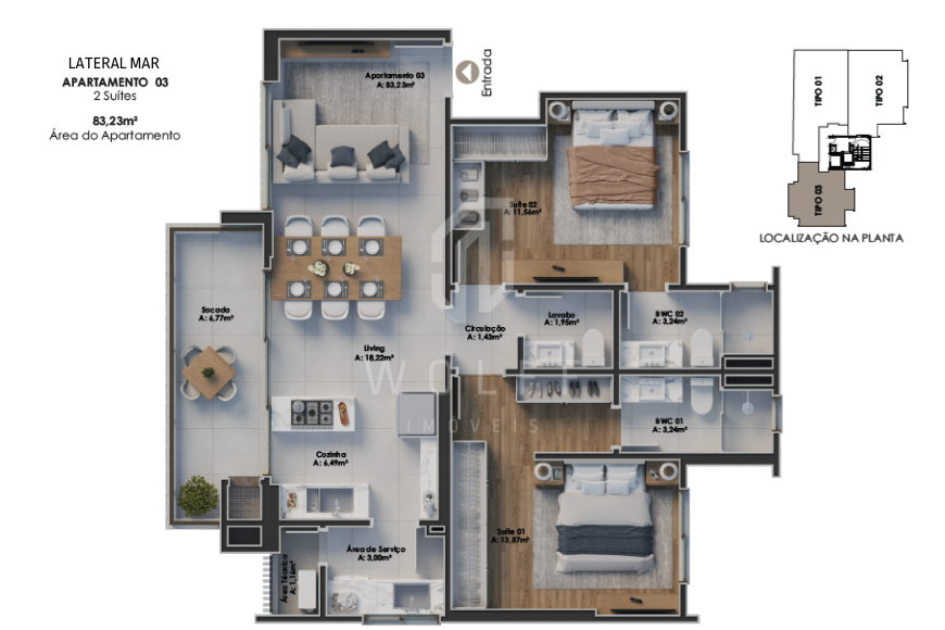 JD815 - Terrace Residence - Apartamentos frente mar 