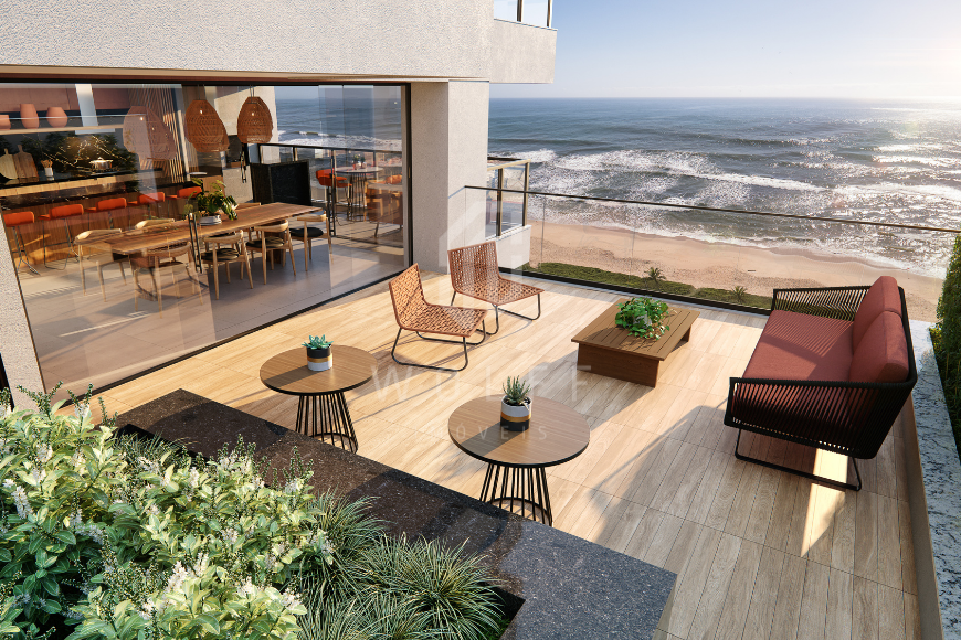 JD823 -  Apartamentos pé na areia na praia do Tabuleiro 