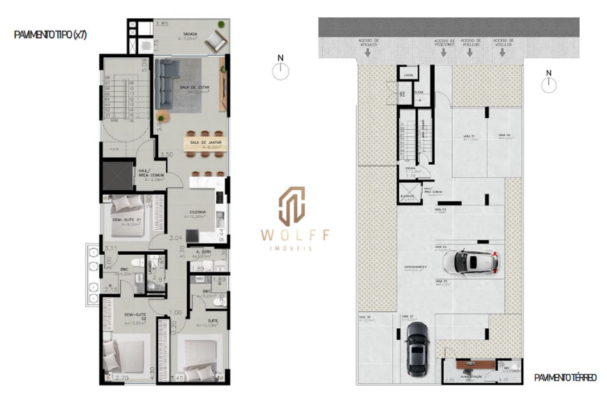JD839 - Apartamentos a 250 metros da praia 