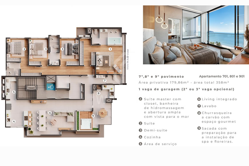 JD856 - Apartamentos a 100 metros do Mar na Praia de Armação