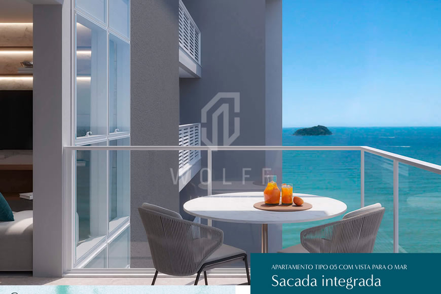 JD857 - Apartamentos com Linda Vista Mar no Centro