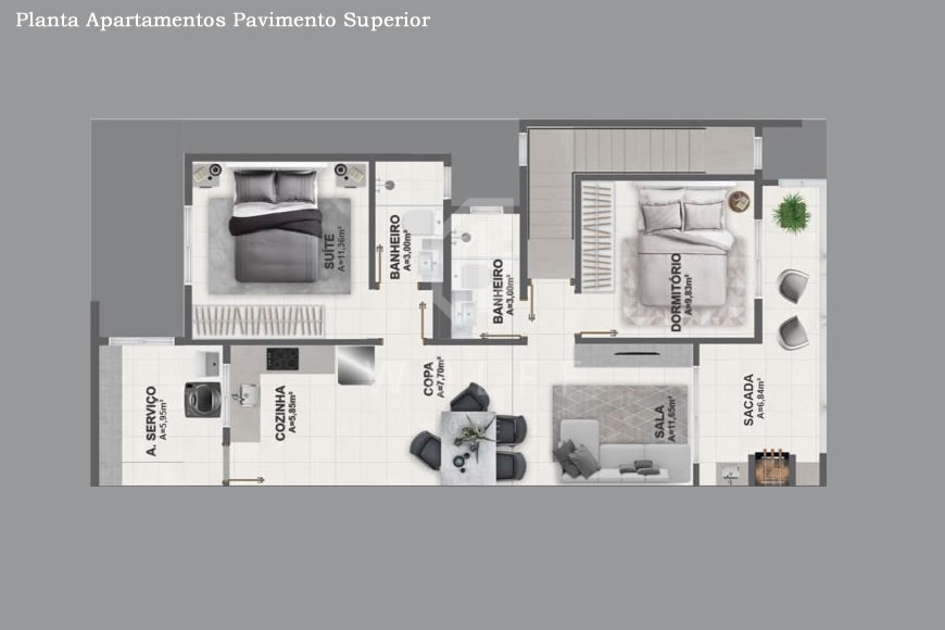 JD941 - Apartamentos com projeto diferenciado em Itajuba 