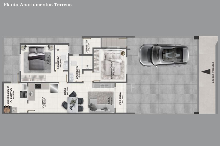 JD941 - Apartamentos com projeto diferenciado em Itajuba 