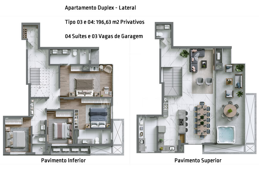 JD982 - Apartamento Sofisticado a 120 metros da Praia de Armação