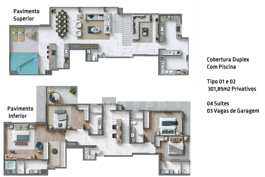 JD982 - Apartamento Sofisticado a 120 metros da Praia de Armação